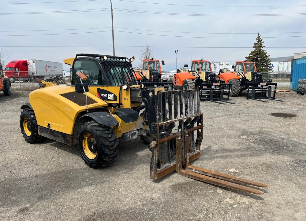 2014 CATERPILLAR TH255C 5.5K TELESCOPIC REACH FORKLIFT CAB TELEHANDLER - Inventory #40329