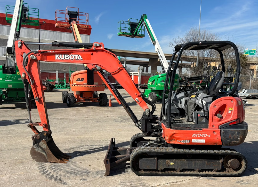 2016 KUBOTA KX040-4 MINI EXCAVATOR RUBBER TRACKS BACKHOE DIESEL AUX HYD  - Image 2
