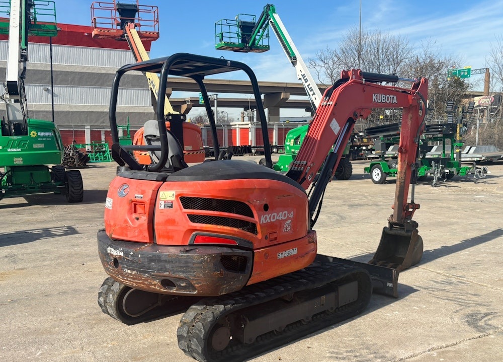 2016 KUBOTA KX040-4 MINI EXCAVATOR RUBBER TRACKS BACKHOE DIESEL AUX HYD  - Image 6