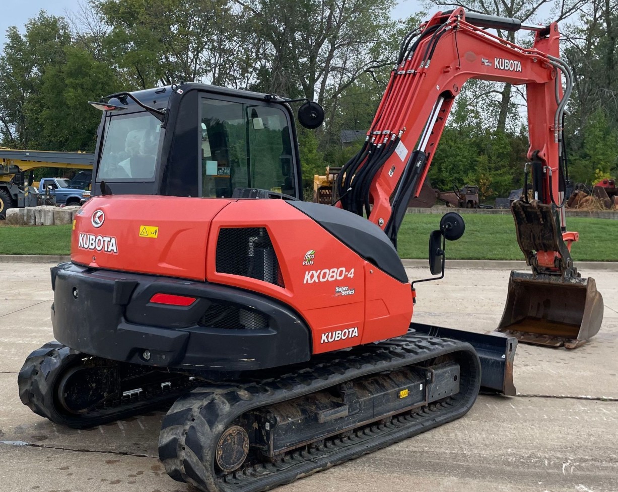 2019 KUBOTA KX080-4 MINI EXCAVATOR 